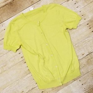Cardigan Lime Green J.Crew size S